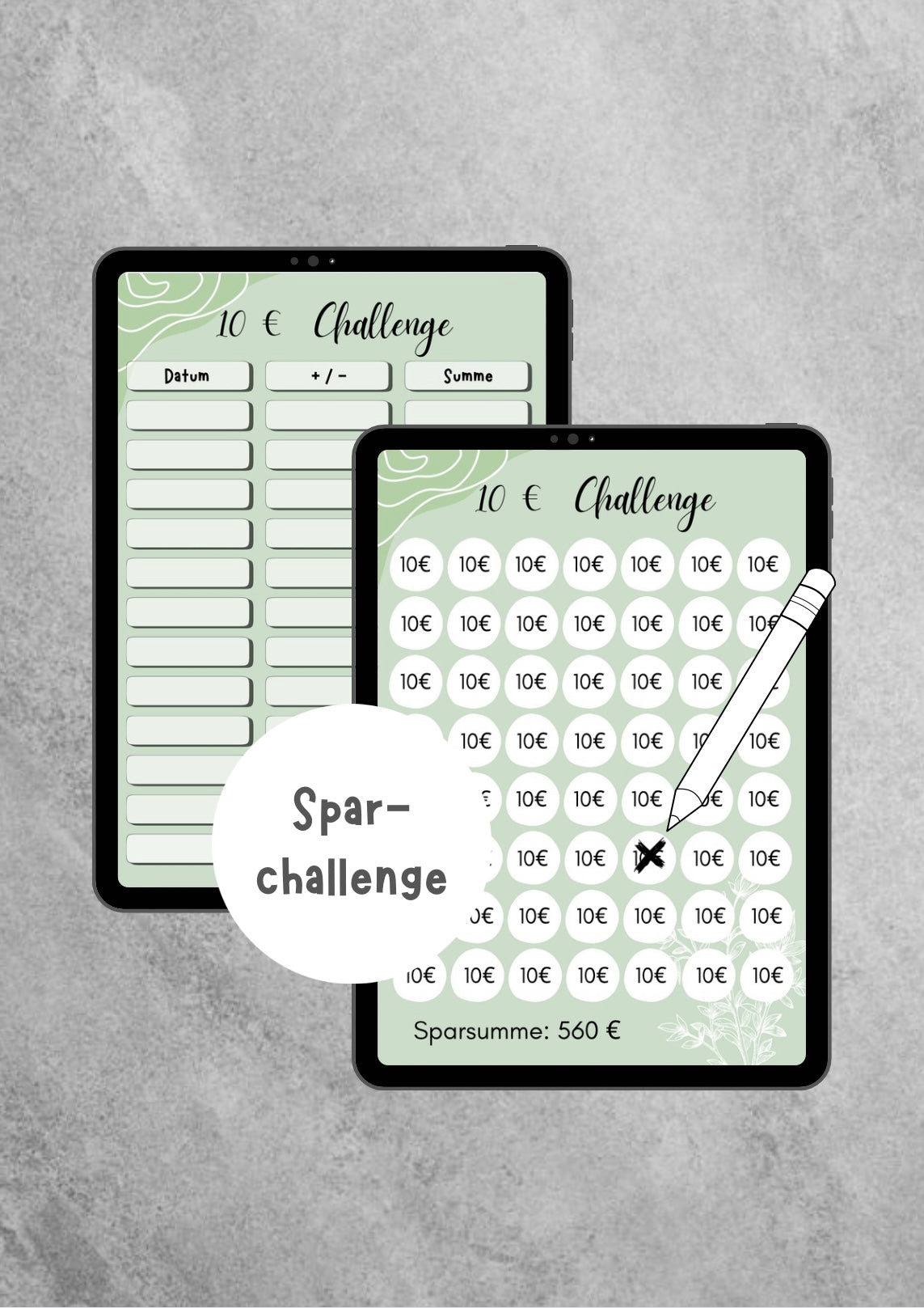 10,- Sparchallenge