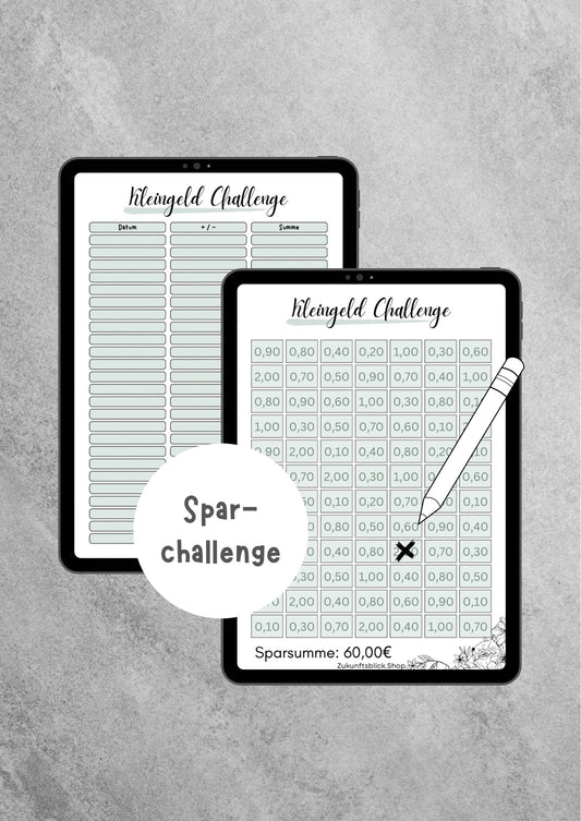 Kleingeld Sparchallenge (Sparsumme: 60,00€)