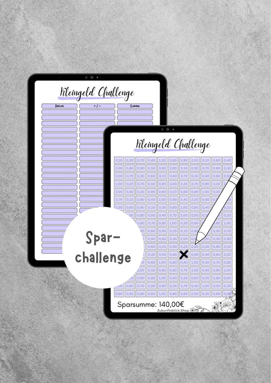 Kleingeld Sparchallenge (Sparsumme: 140,00€)